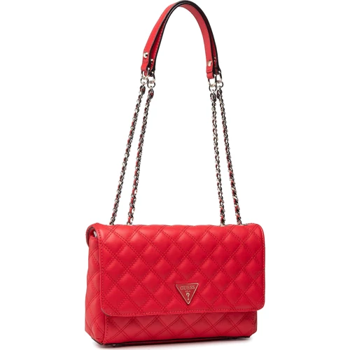 Женская сумка через плечо Guess Cessily Converrtible Xbody Flap красная (HWEV7679210-LIP): Материал Искусственная кожа