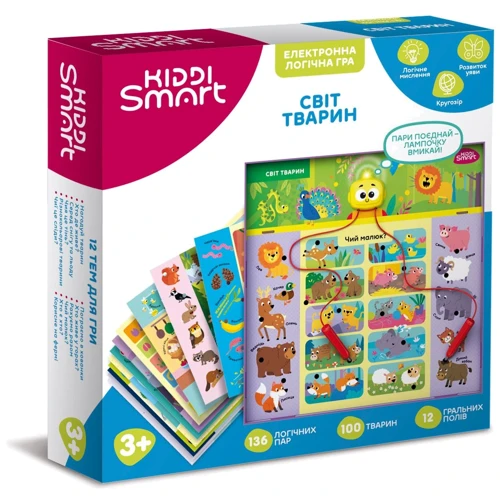 Електронна логічна гра Kiddi Smart Вікторина Світ тварин (157-A-001-UA): Виробник Kiddi Smart