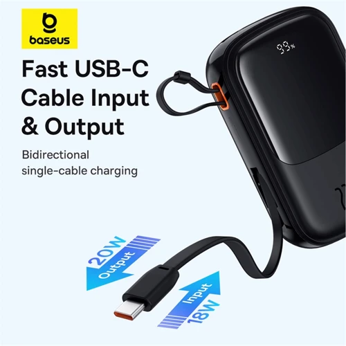 Внешний аккумулятор Baseus Power Bank 20000mAh Qpow Pro FC 22.5W Black (P10067103113-00) фото 9