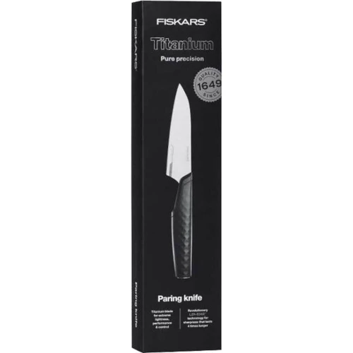 Нож Fiskars Titanium для овощей 10 см (1027297): Лезвие титан