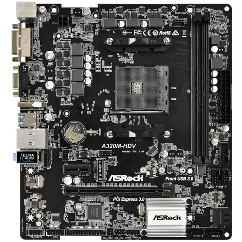 ASRock A320M-HDV: Разъемы на задней панели USB 3.0 (USB 3.1 Gen 1)