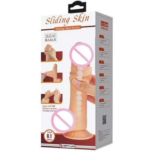 Фаллоимитатор LYBAILE Pretty Love Sliding Skin 8.1" Flesh