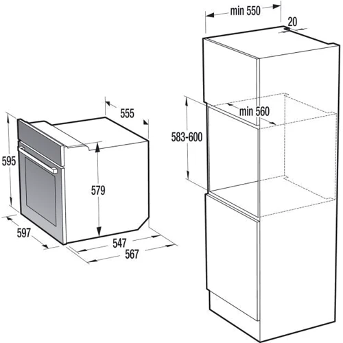 Духовой шкаф электрический Gorenje BPS737E301X: Мощность подключения, Вт 3300