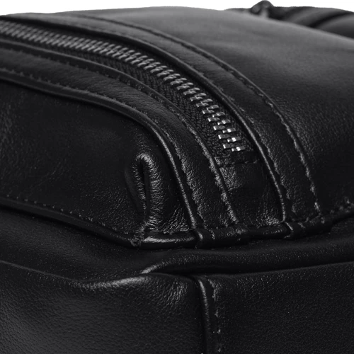 Мужская сумка мессенджер Ricco Grande черная (K16362-black): Фактура Матовая, Гладкая