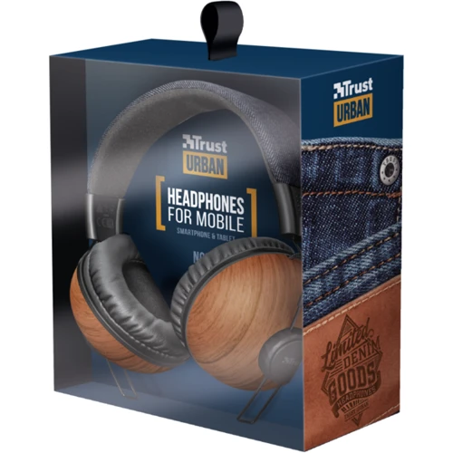 Навушники Trust Noma Headphones Denim Wood: Тип конструкції накладні