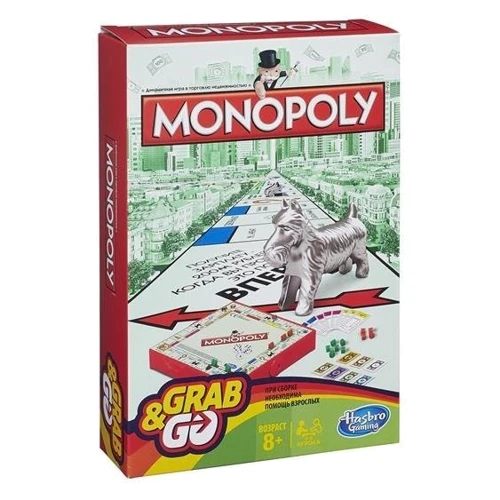 Настольная игра Hasbro Монополия дорожная, английская версия (B1002)