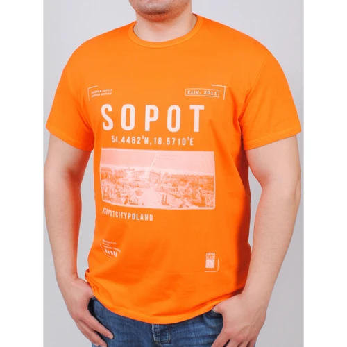 Футболка PFProject BIG SOPOT XXL помаранчева з принтом