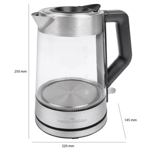Электрочайник Profi Cook PC-WKS 1190: Мощность, Вт 2200