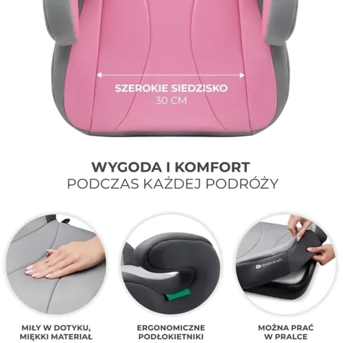 Автокресло бустер KinderKraft I-BOOST I-Size Pink (Hnrt_4815) фото 5