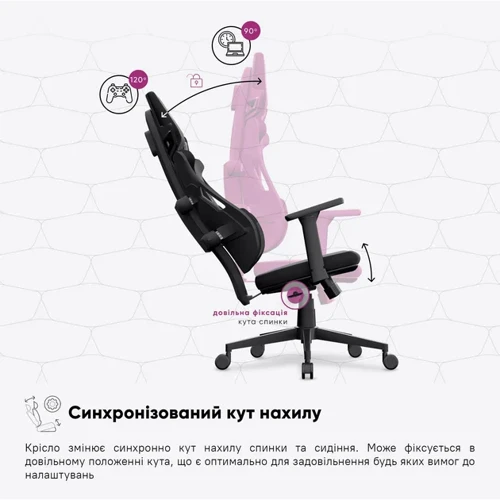 Геймерское кресло Cyberlux V8 Fabric Black (арт. GM- V8 FB)	 фото 12