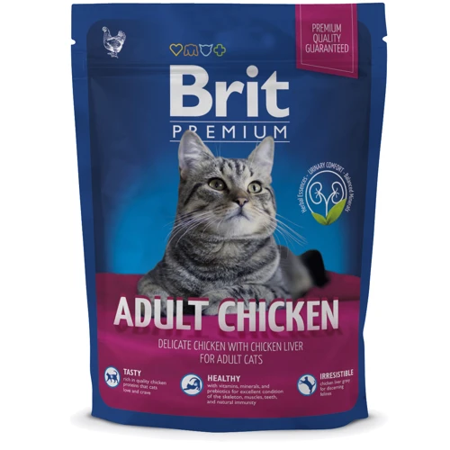 Сухой корм Brit Premium Adult для взрослых котов с курицей, 300 г