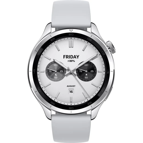 Смарт-часы Xiaomi Watch S4 Silver (UA): Дисплей 1.43" AMOLED (466x466) / 326 PPI