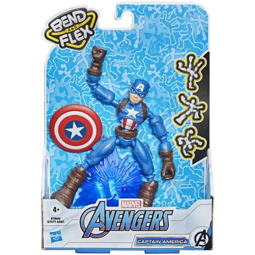 Фігурка Hasbro Месники Бенди 15 см E7869 Avengers Bend And Flex Captain America (E7377_E7869)