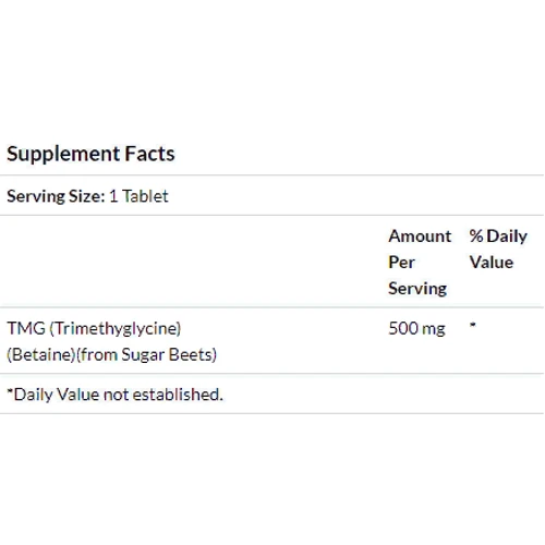 KAL, TMG, 500 mg, 120 Tablets (CAL70981): Форма випуску таблетки