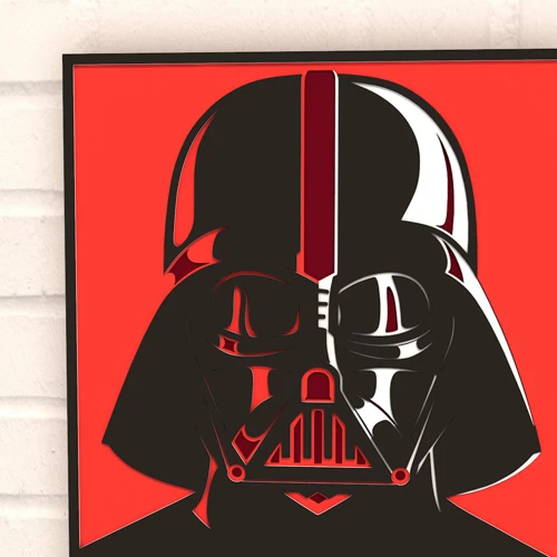 Деревянная картина-раскраска Wortex Woods Постер Дарт Вейдер 35х25 (3DP40003)