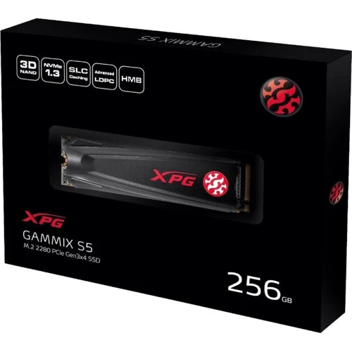 ADATA XPG Gammix S5 256 GB (AGAMMIXS5-256GT-C): Интерфейс подключения M.2 (PCI-E)