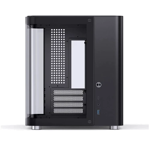 Корпус JONSBO TK-1 Black: Материал передней панели закаленное стекло