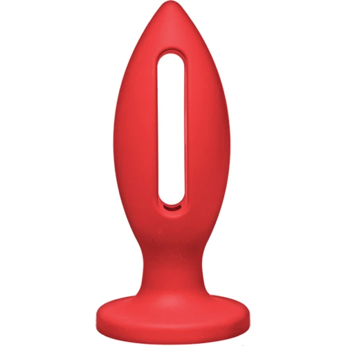 Силиконовая анальная пробка Doc Johnson Kink Lube Luge Premium Silicone Plug 5", 11,43х4,8 см, красный