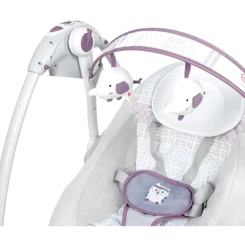 Кресло-качалка Mastela Deluxe Portable Swing Серо-фиолетовая (6505) фото 6