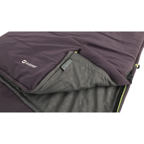 Спальный мешок Outwell Contour Reversible/+2°C Dark Purple Right (230372): Ширина в ногах 85 см