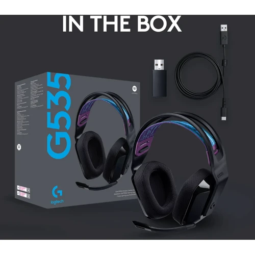 Наушники Logitech G535 Lightspeed Wireless Gaming Headset Black  фото 10