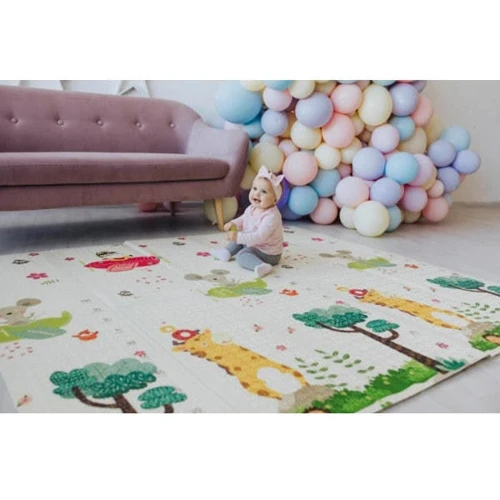 Дитячий килимок двосторонній Bambi Транспорт та зоолітники MR 0586-1 фото 11