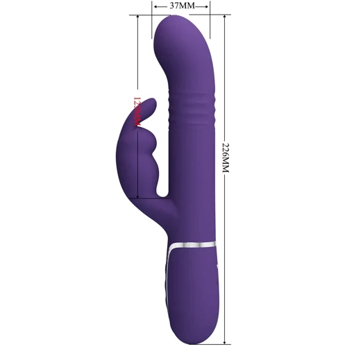 Вибратор с ротацией и толчками LYBAILE Pretty Love Coale Dark Purple (BW-500013-2)