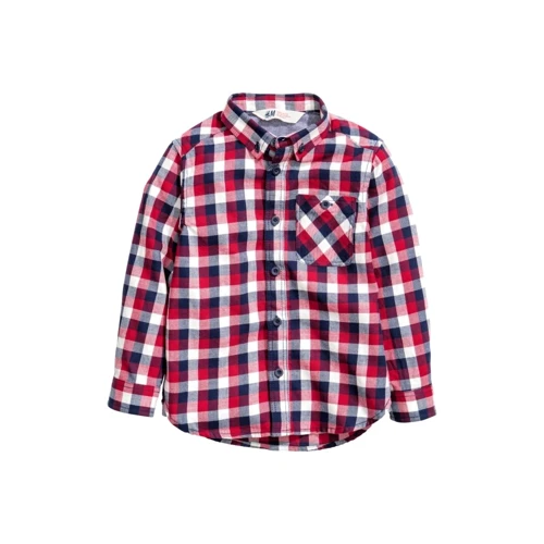 Рубашка H&M 1012-3838834 134 см красная: Тип Рубашки