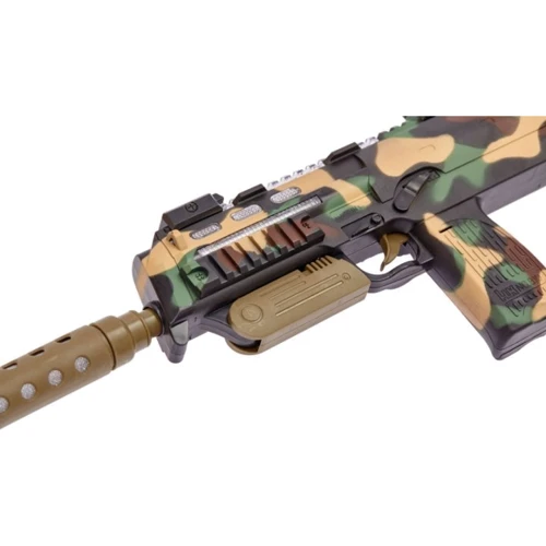 Автомат свето-звуковой ZIPP Toys HK MP7 в наборе с очками цвет камуфляж/коричневый