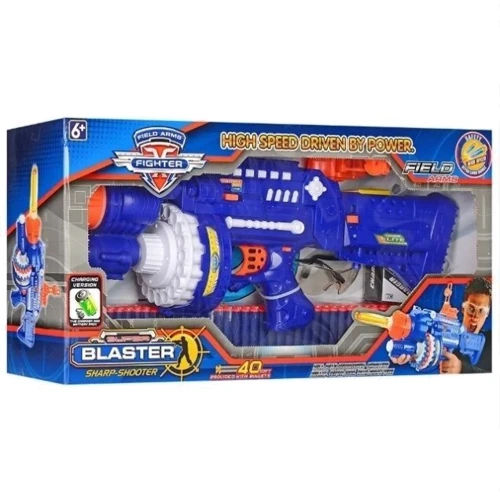 Игрушечный автомат-бластер SB250 с мягкими шарами-присосками на аккумуляторе (SB250)