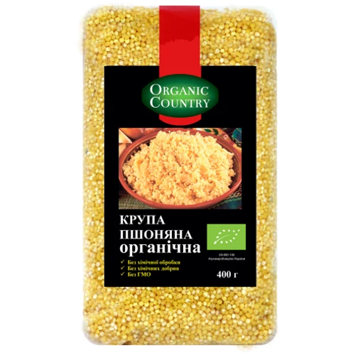 Крупа пшённая (пшено) органическая, Organic Country, 400 г (WT3230)