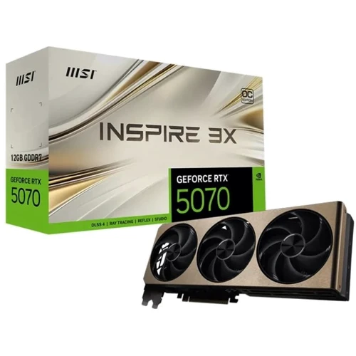 Видеокарта MSI GeForce RTX 5070 12Gb INSPIRE 3X OC (G5070-12I3C) UA