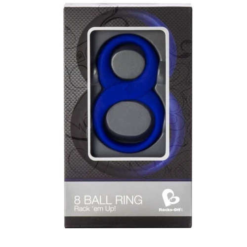 Эрекционное кольцо Rocks Off 8 Ball Blue