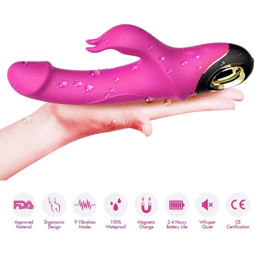 Вибратор BOSS Series Meteror Rabbit Vibrator Pink