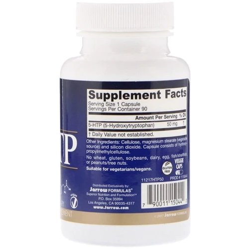 Jarrow Formulas 5-HTP, 50 mg, 90 Vegetarian Capsules (JRW15044): Форма випуску капсули
