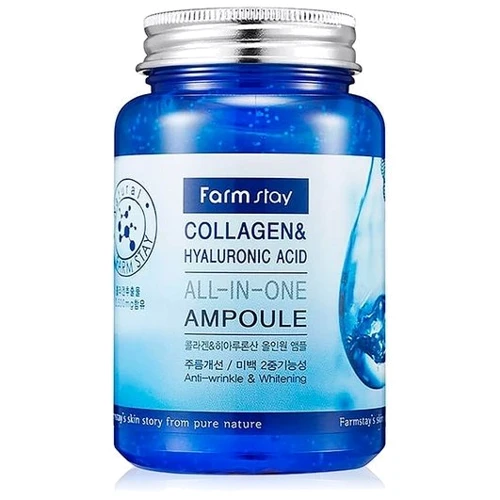FarmStay Collagen & Hyaluronic Acid All-In-One Ampoule Увлажняющая сыворотка с коллагеном 250 ml
