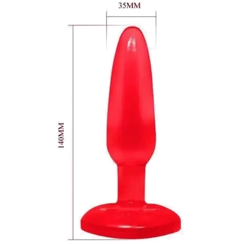 Анальная пробка на присоске Butt plug, BI-017001 Red