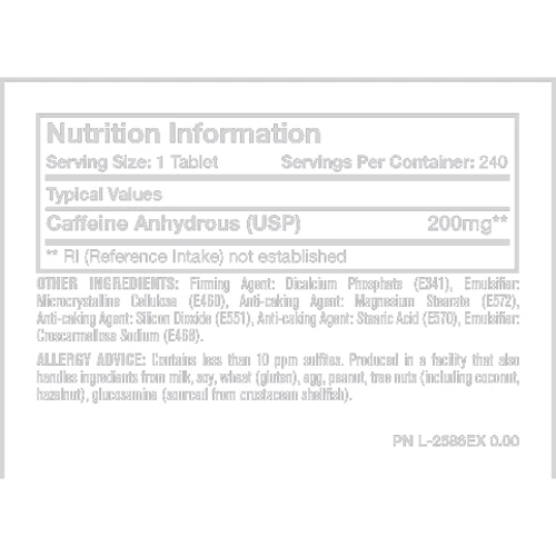 Mutant Caffeine 240 Tablets: Тип енергетики