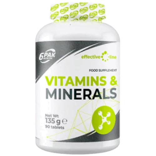6PAK Nutrition Vitamins And Minerals Вітамінно-мінеральний комплекс 90 таблеток