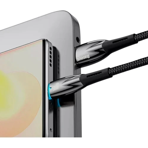 Кабель Baseus USB Cable to USB-C Glimmer Series Fast Charging 100W 1m Black (CADH000401) фото 6