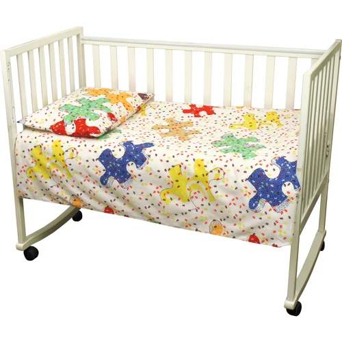 Набор для детской кроватки Руно 60x120 бязь (932.116_Пазли02): Тип постельный комплект
