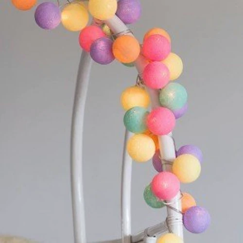 Гирлянда Cotton ball lights на 10 шаров 2,7м, Ice Cream: Тип Хлопковые шарики