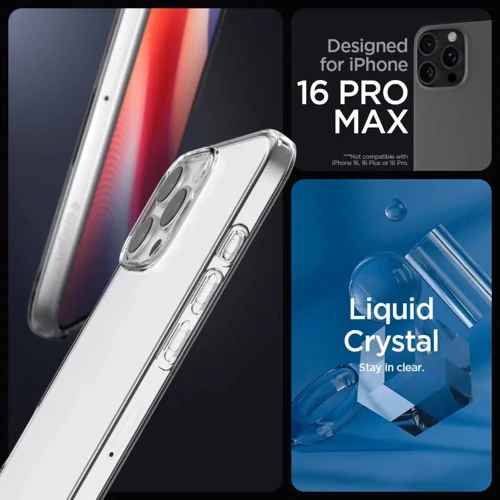 Чехол для iPhone Spigen Liquid Crystal Crystal Clear (ACS07984) for iPhone 16 Pro Max фото 9