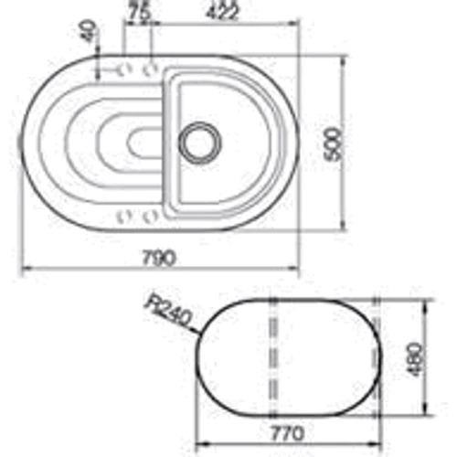 Teka PERLA 45 B-TG (40144580): Форма овальна
