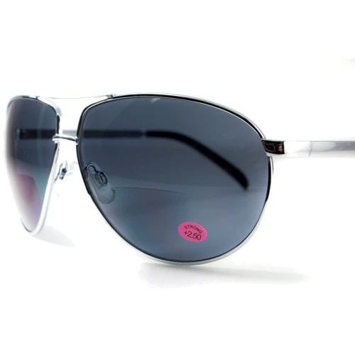 Спортивні окуляри Біфокальні захисні окуляри Global Vision Aviator Bifocal (+2.5) (gray) сірі (1АВІБІФ-Д2.5): Колір лінз Серый