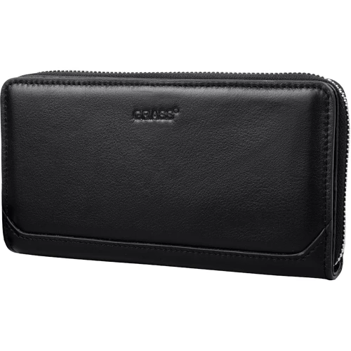 Мужская борсетка Grass черная (SHI188-black): Фактура Матовая, Гладкая