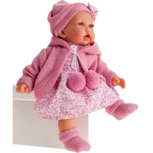 Пупс Antonio Juan Горра с мягким телом с звуком 27 cm (см) фуксия , (1222): Высота, см 27