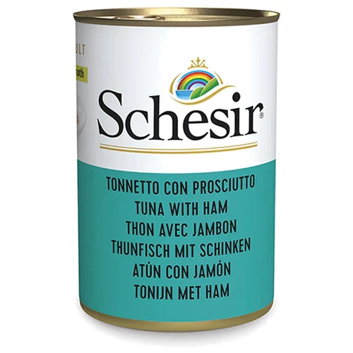 Вологий корм Schesir Tuna with Ham Тунець з шинкою в бульйоні для котів 140 г (59239)