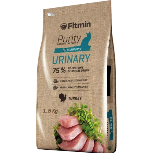 Корм для взрослых кошек Fitmin cat Purity Urinary с положительным эффектом на мочевую систему (Индейка) 1.5 кг (ф3616)