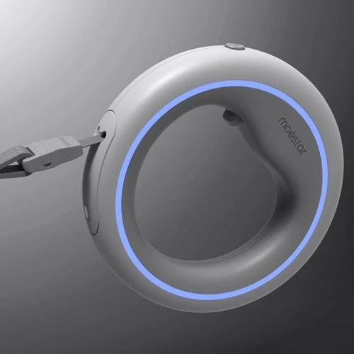 Поводок для собак Xiaomi выдвижной светящийся Moestar UFO Retractable Leash 2 серый фото 9